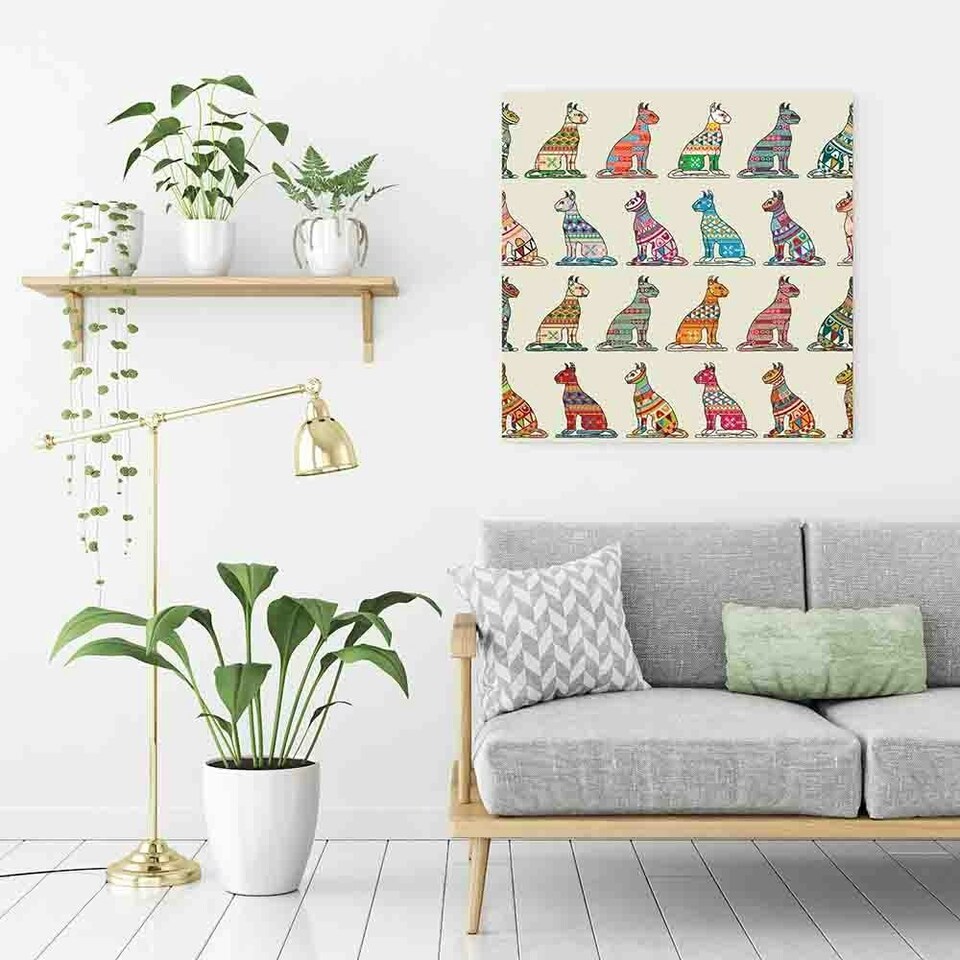 image 1 of Cats of egypt (Canvas Print) 91cm x 91cm