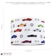 image 7 of Modern and Colourful Racing Cars Kids Cotton Fabric Round Drum Lamp Shade - 25cm | Multi | 10"