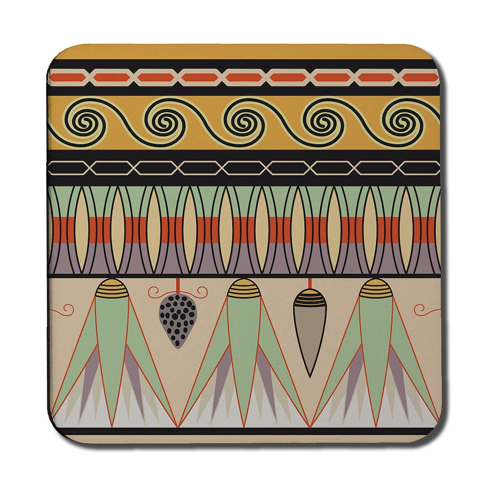image 1 of Set of 12 Placemats Coasters 11 by 8 Inches 3.7 by 3.7 Inches Designer Artwork