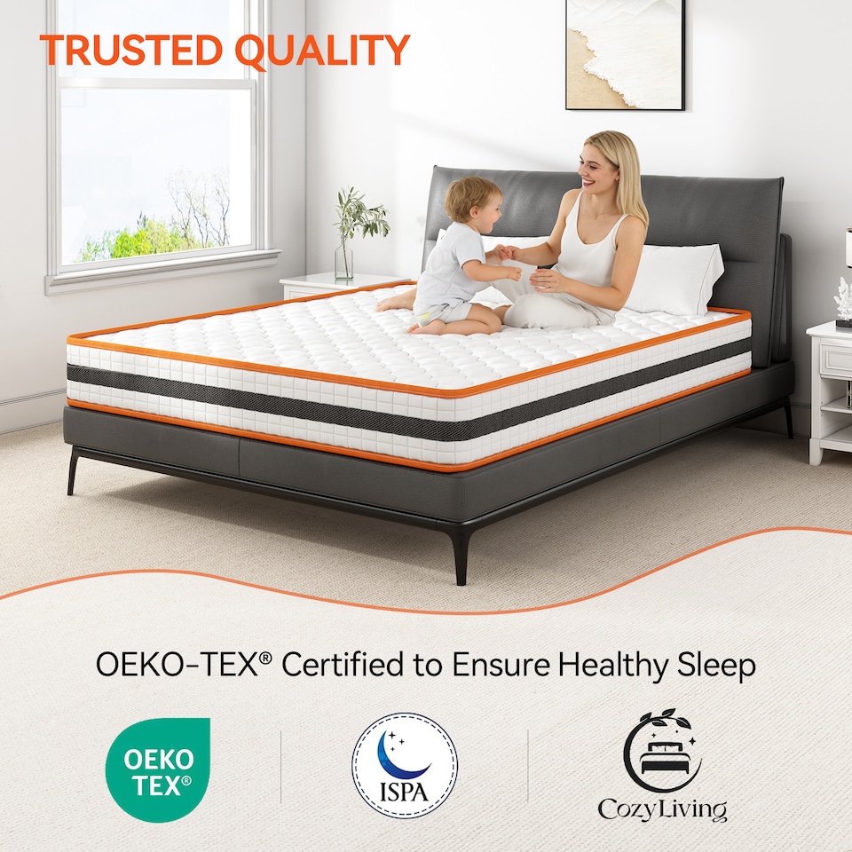 Double Mattress Breathable Memory Foam OEKO-TEX Certified Mattress
