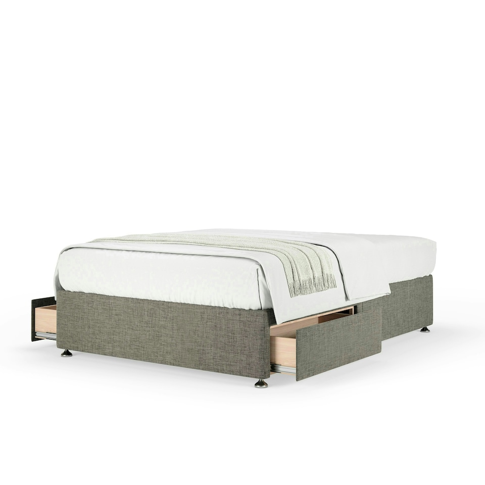 image 1 of Majestic 1000 Pocket Sprung Slate Linen 2 Drawer Divan Set Single