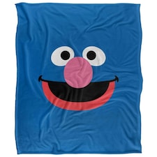 Sesame Street Face Grover Blanket - Multicoloured - One Size