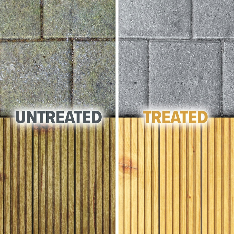 image 1 of Roxil 100 Green Mould, Algae, Lichen Killer - 500ml - Patio, Deck, Fence & Paving Restorer