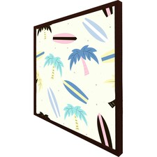 Surf boards & palm trees (Picutre Frame) Brown | XL