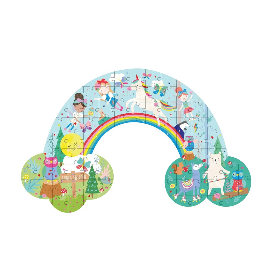 image 1 of Floss & Rock Jigsaw Puzzle 80 Piece - Rainbow Fairy