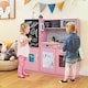 image 3 of COSTWAY Wooden Play Kitchen Kids Pretend Play Toy w/ Blackboard Phone