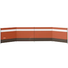 Outsunny Camping Windbreaks with Clear Windows, 725 x 140cm | Orange | Orange, Khaki, Clear | 725 x 140 cm