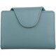 image 1 of Slim Line Genuine Soft Leather RFID Protected Credit Card Holder Purse Blue | Aqua