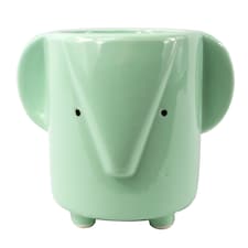 13cm Ceramic Blue Elephant Planter | Blue