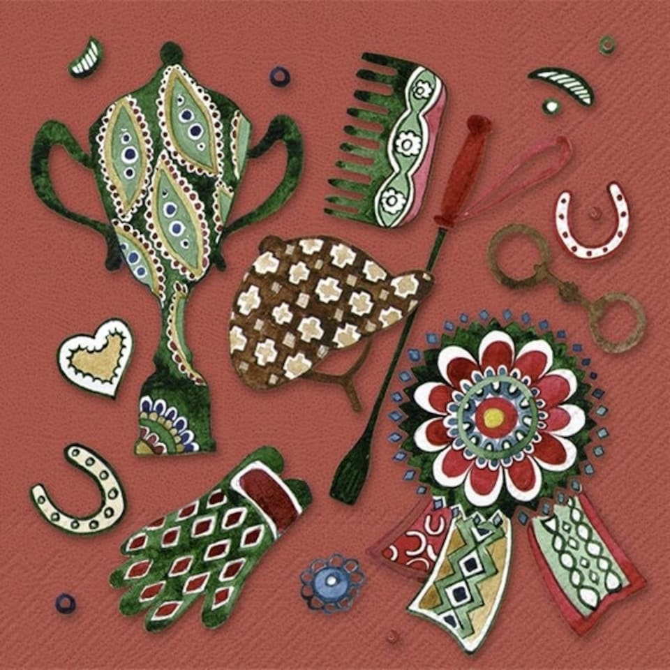 IHR  Dario Red Cocktail Napkin 25cm 3ply 20 Pack