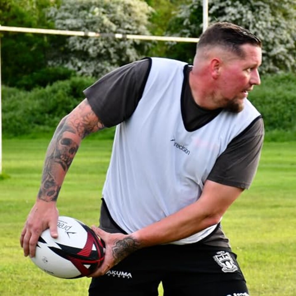 image 1 of Precision Momentum Rugby Training Ball, Premium Rubber, Hand-Stitched, All-Weather Grip, Extra Strong, Ideal For Clubs And Schools, White|Black|Red, Size 4
