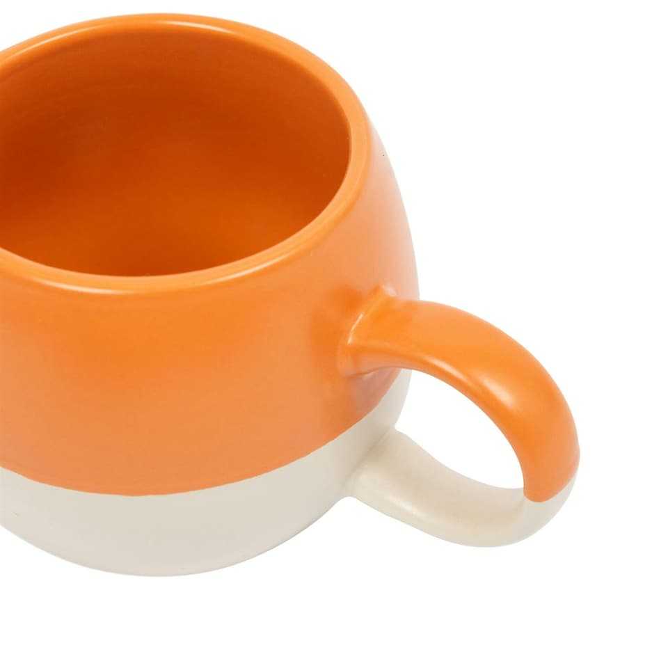 image 1 of Nicola Spring Dipped Stoneware Sphere Mugs - 340ml - Burnt Orange - Pack of 4 Orange