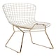 image 2 of Interiors by Premier Gold Metal Grid Frame Wire Chair, Comfortable Seating Garden Wire Chair, Easy Cleaning Wire Frame