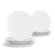 image 4 of Glim Glam Dinner Set Plates Bowls White Porcelain 18pc Set Rim