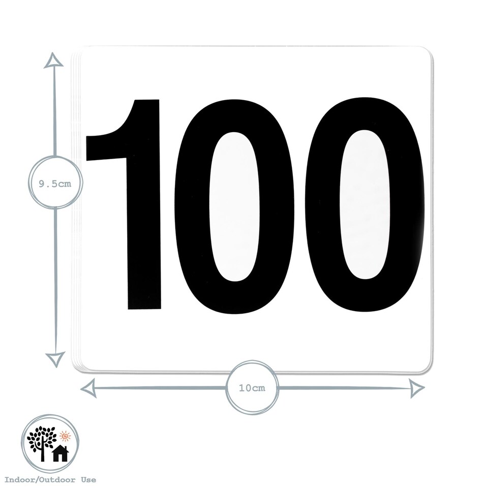 image 1 of Argon Tableware Table Numbers with 46cm Holders - 46cm - Silver - Pack of 100 | Silver | Silver