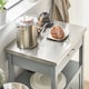 image 5 of SoBuy FKW22-HG,Stainless Steel Top Kitchen Trolley Microwave Stand on Wheels