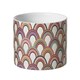 image 1 of Ceramic Indoor Rainbow Print Plant Pot - H10.5cm