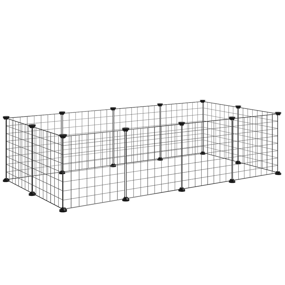 image 1 of PawHut DIY Pet Playpen Metal Wire Fence Guinea Pig Small Animals Cage 12 Panel
