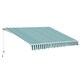 image 1 of Outsunny Garden Sun Shade Canopy Retractable Awning, 3 x 2.5m, Green and White 