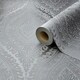 image 2 of GrandDeco Kismet Glitter Damask Textured Wallpaper - Silver - One Size Silver