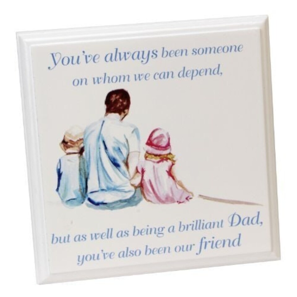 image 1 of Dad & kids freestanding MDF plaque with verse by Jennifer Rose