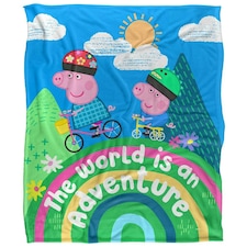 Peppa Pig World Is An Adventure Blanket - White - One Size