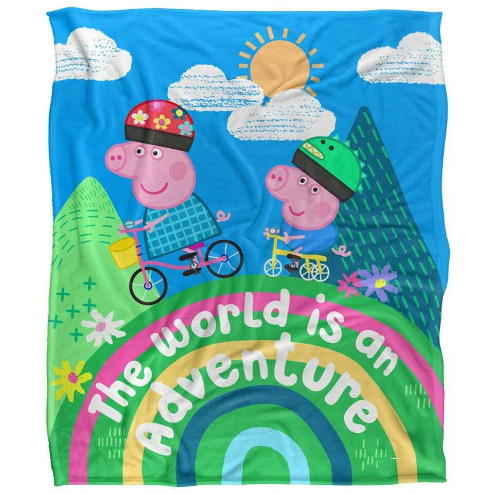 image 1 of Peppa Pig World Is An Adventure Blanket - White - One Size