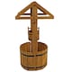 image 4 of Wooden Wishing Well Garden Planter Plant Box Flowerpot Ornament Patio Display