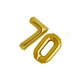 image 2 of Sensations Today 70th Foil Balloon - Gold - One Size