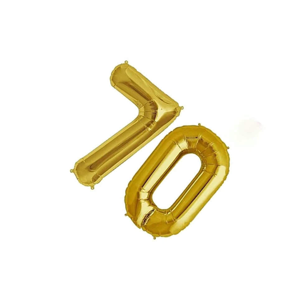 image 1 of Sensations Today 70th Foil Balloon - Gold - One Size