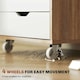 image 10 of Vinsetto Mobile Filing Cabinet, 5-drawer File Cabinet with Wheels, Oak