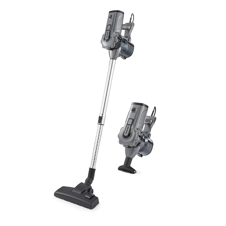 image 1 of GEEPAS 2-in-1 Corded Stick & Handheld Bagless Upright Vacuum Cleaner - Black