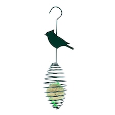 Homescapes Metal Spring Bird Feeder with Bird Decoration, Chaffinch