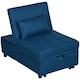 image 1 of HOMCOM Folding Sofa Bed Adjustable Single Sleeper w/ Pillow Side Pocket, Blue