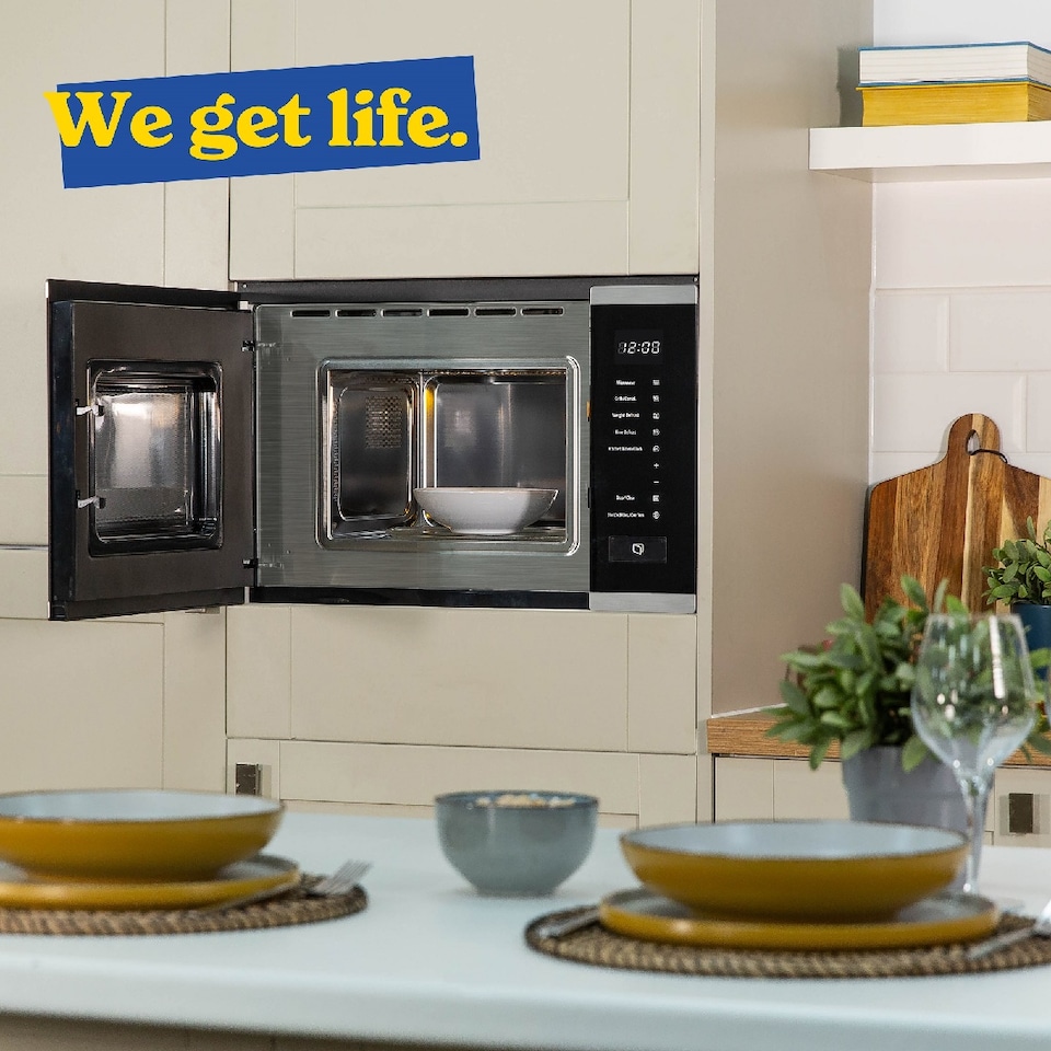 image 1 of Russell Hobbs RHBM2002SS Integrated Microwave 20L 800W Stainless Steel Defrost Function