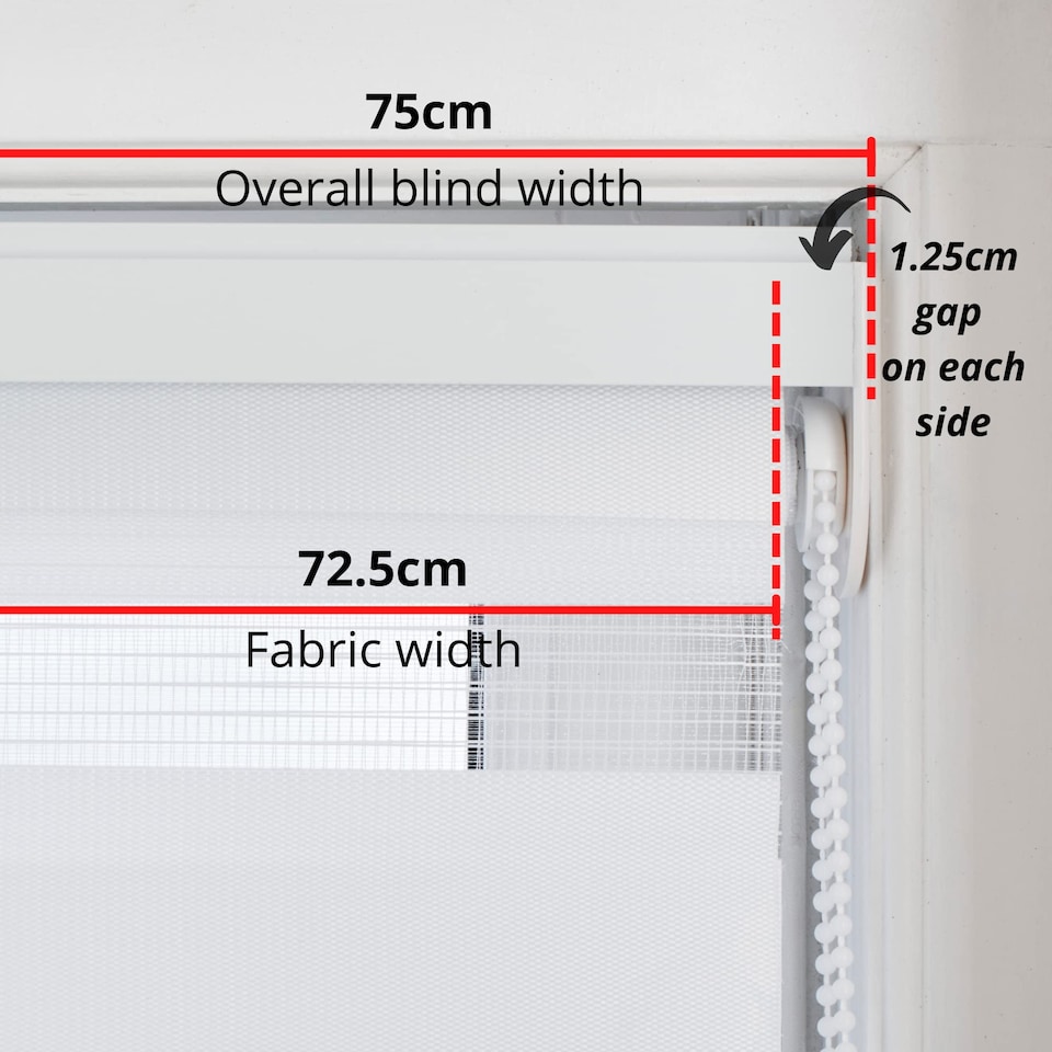 image 1 of Day and Night Zebra Roller Blind 75cm Wide x 210cm Long | Black | Black