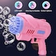 image 5 of 40-Hole Bubble Gun - Automatic Bubble Machine for Kids - LED Light-Up Bubble Blower with Bubble Solution - Outdoor Indoor Toy - Pink