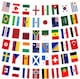 image 1 of 48 Flags Bunting 12m/39ft for World Cup Football Qualified Countries Double Sided Polyester Banner Sport Party Decorations