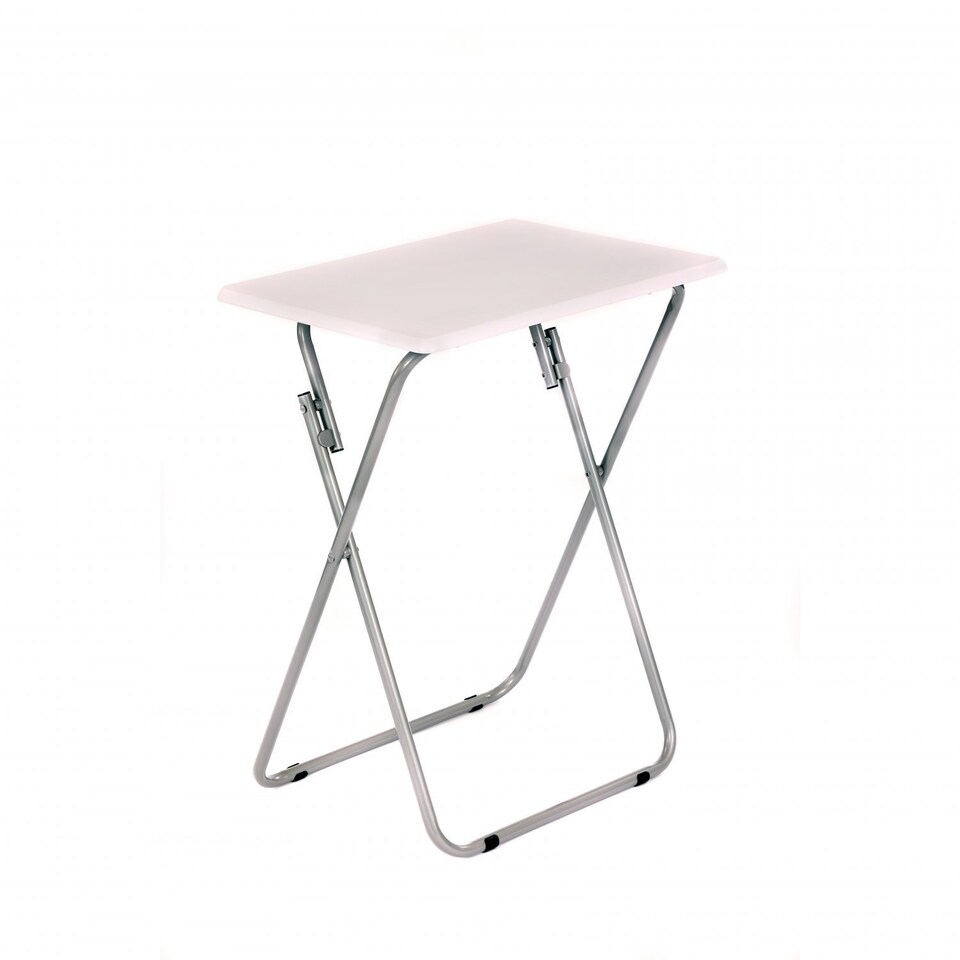image 1 of Lightweight Portable Folding Snack Laptop TV Tray Table Desk | White