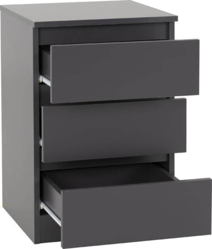image 1 of Malvern 4 Piece Bedroom Set with 3 Door Triple Wardrobe | Grey | 4