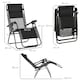image 7 of Outsunny Foldable Garden Recliner Chair Set of 2 w/ Footstool & Headrest, Black