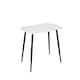 image 2 of Aspen Tapered Legs Rectangular Dining Table and 4 Curve Plastic Seat Chairs with Metal Legs - White - Flat Packed White