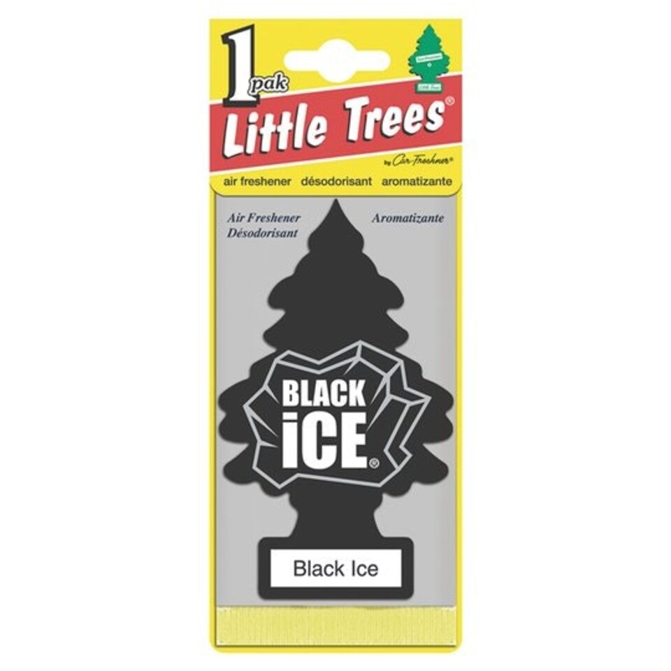 image 1 of Saxon Automotive Little Trees Traditional Air Freshener - Black - Black Ice