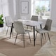 image 6 of Rectangular Dining Table 120cm - Modern 4 - 6 Seater Spacious Kitchen Table | Grey | Grey | 1