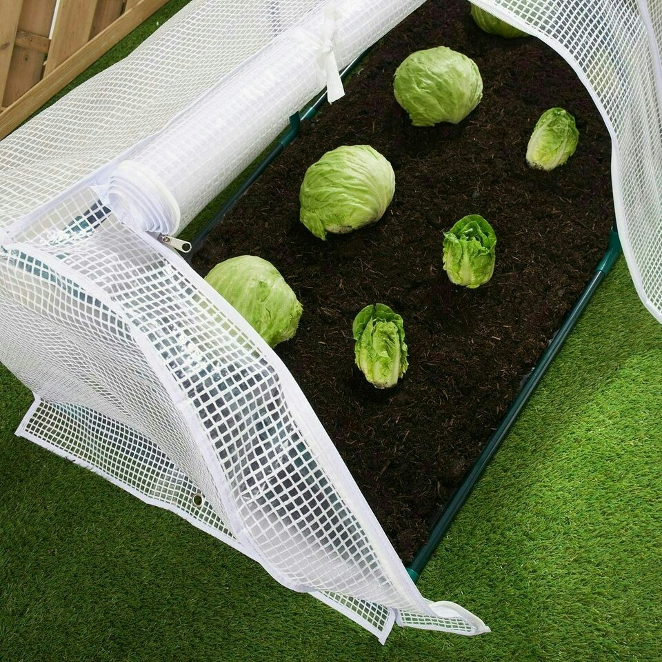 image 1 of GardenKraft 10789 4 Section Grow Tunnel Greenhouse