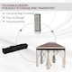 image 4 of Outsunny 3x4m Hexagon Gazebo w/ Mesh Curtains Outdoor Garden, Khaki