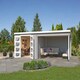 image 3 of New Orleans-Log Cabin, Wooden Garden Room, Timber Summerhouse, Home Office - L730 x W359.1 x H222.3 cm Brown