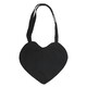 image 4 of Spiderweb Heart Satin Tote Bag Black