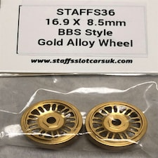 Staffs Aluminium BBS Style Wheels in Gold 16.9x8.5mm STAFFS36