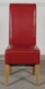 image 3 of Montana Leather Dining Chairs for Dining Room or Kitchen | Red | Red